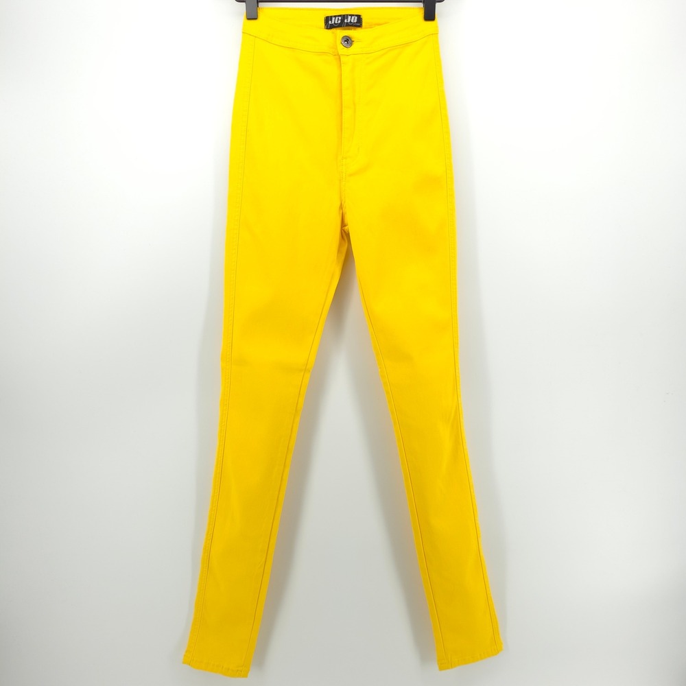 JC & JQ Women Pants Medium Yellow High‎ Waisted Skinny Jeans